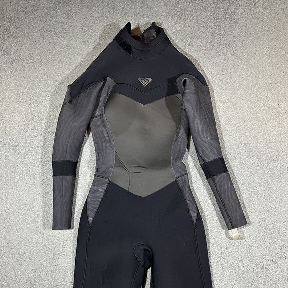 Roxy Other - Roxy Syncro Womens Wetsuit Size 6 Grey Black Full Length Back Zip Surf Dive